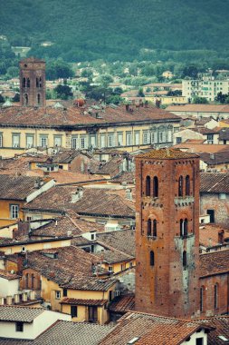 Lucca İtalya'yukarıdan izlendi.