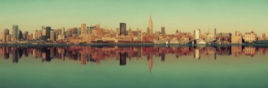 New York şehir manzarası gökdelenler ile panoramik manzaralı 