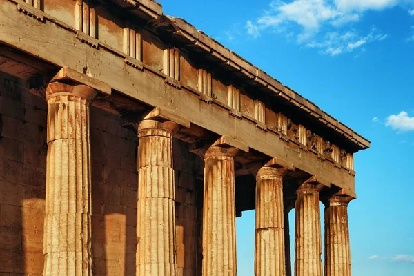 Temple Hephaestus Close Seup View Athens Greece — стоковое фото