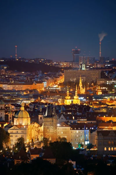 Prag Skyline Utsikt Med Historiska Byggnader Tjeckien — Stockfoto