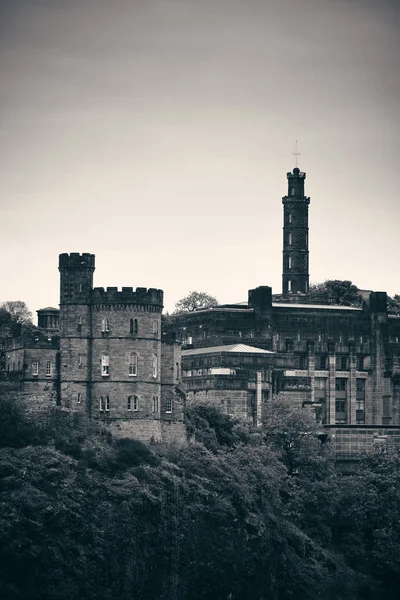 Calton Hill Con Monumento Nelson Edimburgo Regno Unito — Foto Stock