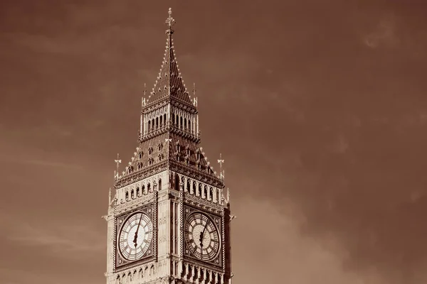 Big Ben Nahaufnahme London Schwarz Weiß — Stockfoto