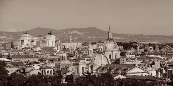 Panoramisch Uitzicht Rome Dak Weergave Met Oude Architectuur Italië — Stockfoto