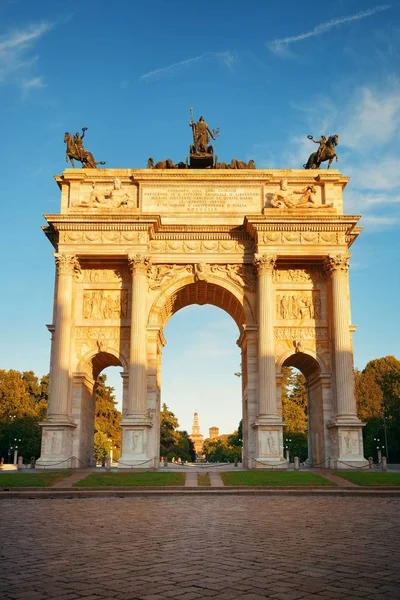 Αψίδα Της Ειρήνης Arco Della Pace Μιλάνο Ιταλία — Φωτογραφία Αρχείου