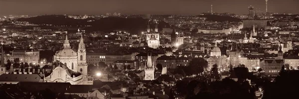 Praag Skyline Rooftop Weergave Met Historische Gebouwen Tsjechië — Stockfoto