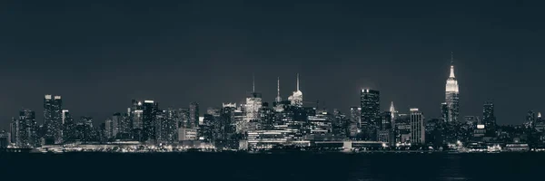 Midtown Manhattan Skyline Der Abenddämmerung Über Dem Hudson River — Stockfoto