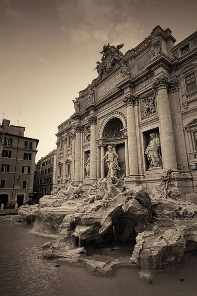 Fontana Trevi Stile Barocco Come Famosa Attrazione Turistica Roma — Foto Stock