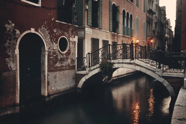 Venedig Kanalblick Mit Historischen Gebäuden Italien — Stockfoto