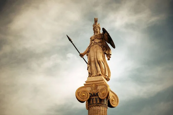 Athena Standbeeld Athene Griekenland — Stockfoto