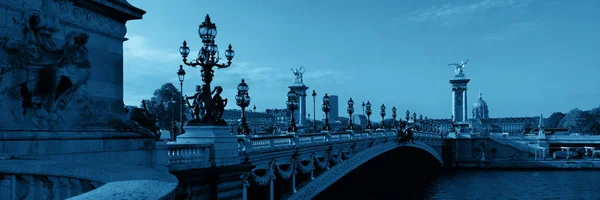 Puente Alexandre Iii Panorama Del Río Sena París Francia —  Fotos de Stock