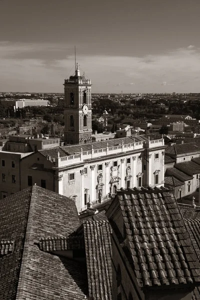 Vista Panorâmica Vista Para Telhado Roma Com Arquitetura Antiga Itália — Fotografia de Stock