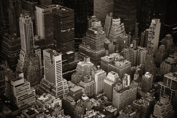 Midtown Skyscraper Buildings Rooftop View New York City — Stock Photo, Image