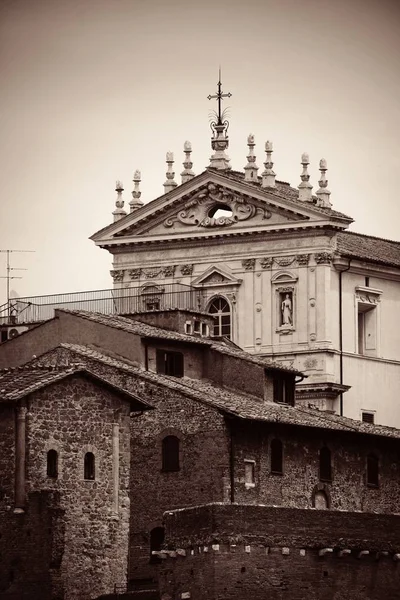 Panorama Mozzafiato Del Foro Roma Con Rovine Edifici Storici Italia — Foto Stock