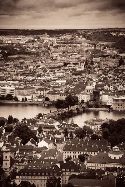 Vista Azotea Del Horizonte Praga Con Edificios Históricos República Checa — Foto de Stock