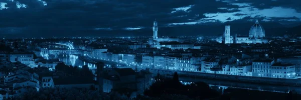 Florens Skyline Sett Utifrån Piazzale Michelangelo Natten Panorama — Stockfoto