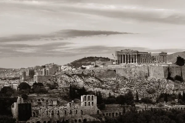 Athens Skyline Sunrise Viewed Mountain Top Greece — Stock Photo, Image