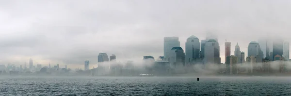 Vista Panorâmica Horizonte Nova York Com Arranha Céus — Fotografia de Stock