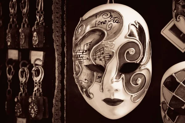 Talya Venedik Güzel Zarif Bir Maske — Stok fotoğraf