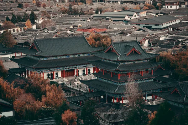 Lijiang Hegy Tetejére Néző Yunnan Kína — Stock Fotó