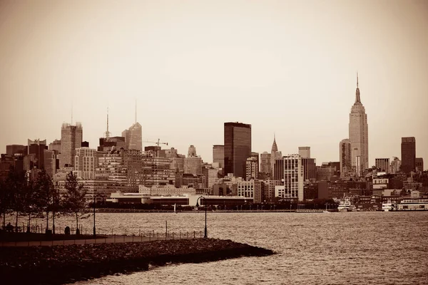 Wolkenkratzer Von New York City Stadtansicht — Stockfoto