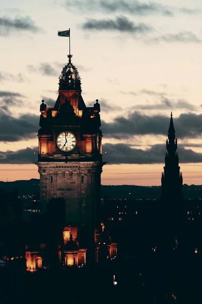 Edinburgh City Skyline Sett Utifrån Calton Hill Förenade Kungariket — Stockfoto