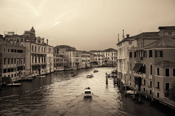 Vista Del Gran Canal Venecia Con Edificios Históricos Italia —  Fotos de Stock