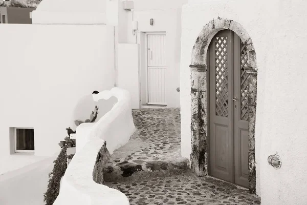 Santorini Ilha Porta Rua Grécia — Fotografia de Stock