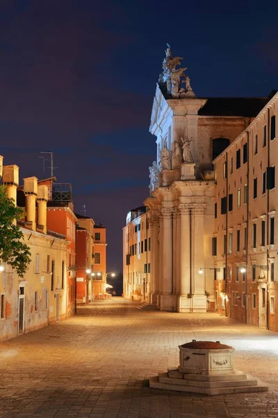 Hof Van Venetië Nachts Met Historische Architecturen Italië — Stockfoto