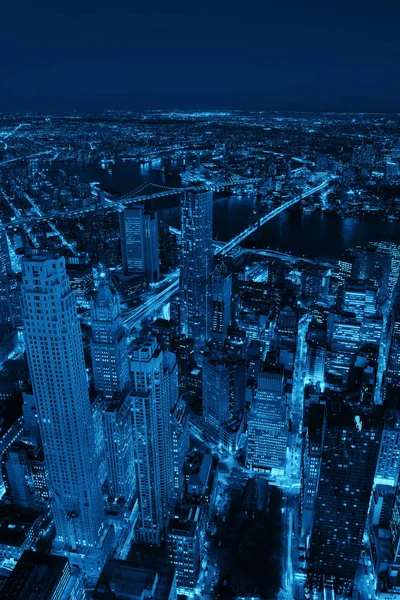 Vista Panorâmica Horizonte Nova York Com Arranha Céus — Fotografia de Stock
