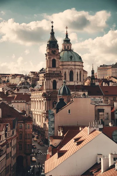 Vista Azotea Del Horizonte Praga Con Edificios Históricos República Checa — Foto de Stock