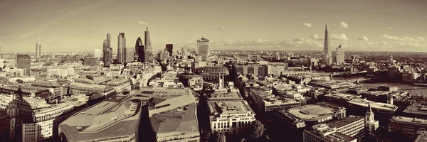 London City Tetőtéri View Panoráma Fekete Fehér Városépítészet — Stock Fotó