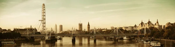 Panorama Tamise Avec London Eye Westminster Palace Londres — Photo