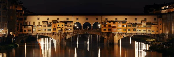 Piękny Widok Most Ponte Vecchio Nad Rzeką Arno Florencji Włochy — Zdjęcie stockowe