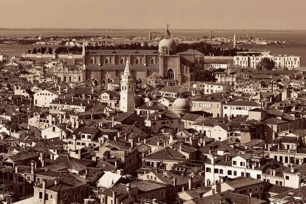 Skyline Venice Oglądany Góry Wieży Zegarowej Placu — Zdjęcie stockowe