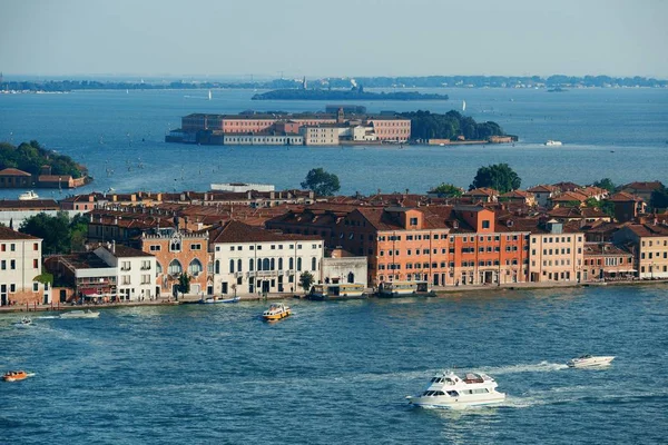 Vue Panoramique Venise Haut Tour Horloge Sur Place Saint Marks — Photo
