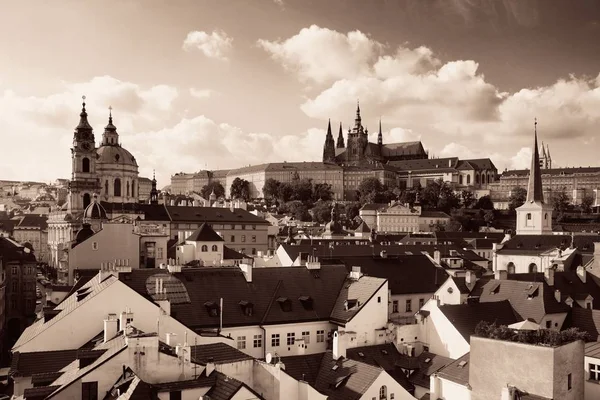 Vista Panorámica Del Castillo Praga Con Catedral San Vito República — Foto de Stock