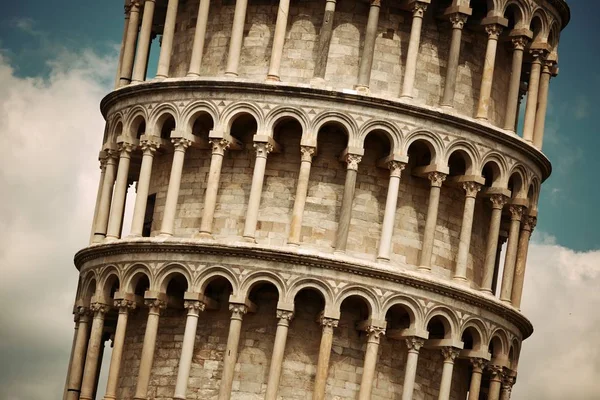 Sluit Weergave Van Details Van Scheve Toren Pisa Italië — Stockfoto