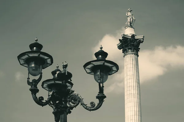 Nelsons Colonna Lampada Vintage Londra — Foto Stock