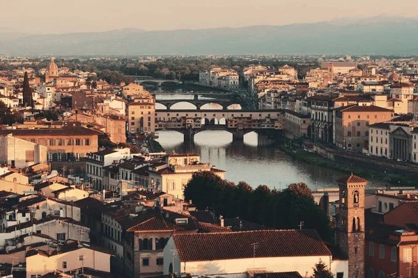 Florencie Panorama Pohled Piazzale Michelangelo — Stock fotografie