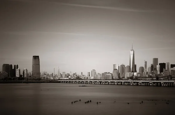 Panorámás Kilátás Nyílik New York Városára Felhőkarcoló — Stock Fotó