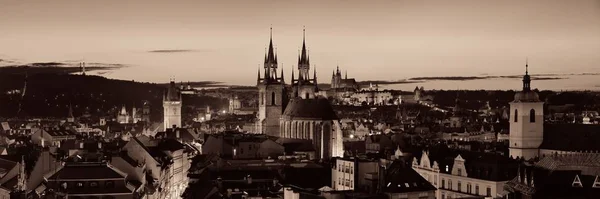 Prag Skyline Utsikt Med Historiska Byggnader Tjeckien — Stockfoto