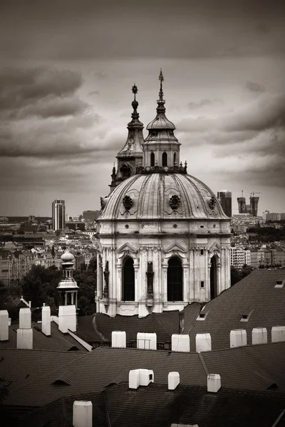 Praag Skyline Rooftop Weergave Met Historische Gebouwen Tsjechië — Stockfoto