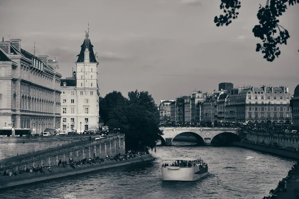 Seine Und Historische Architektur Paris Frankreich — Stockfoto