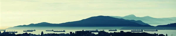 Abstract Mountain Range Silhouette Vancouver Canada — Stock Photo, Image