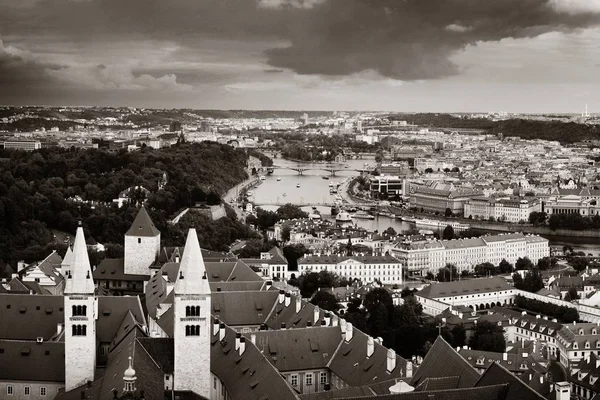 Видом Прагу Skyline Даху Історичних Будівель Чеська Республіка — стокове фото