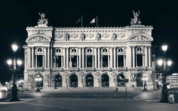 Ópera París Por Noche Como Famosa Atracción Turística Ciudad Punto — Foto de Stock