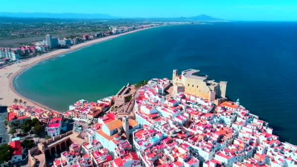 Château Peniscola Vue Air Espagne — Video