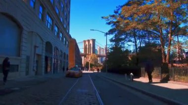 New York City, Amerika Birleşik Devletleri - 30 Ekim 2018: Downtown Manhattan gökdelenler waterfront yürüme.