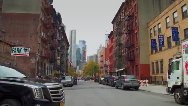 New York City Usa Oct 2018 Walk Timelapse Fastforward Chinatown — Stock Video