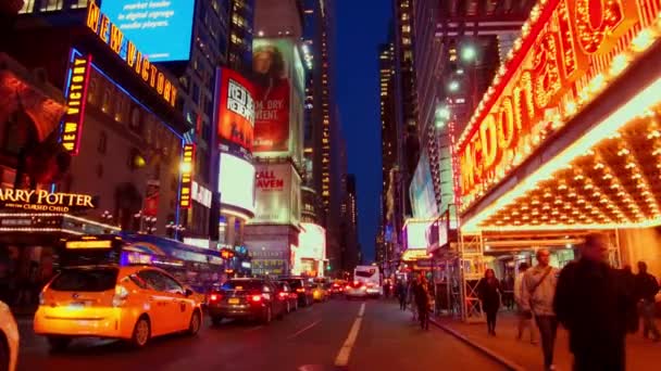 Nova Iorque City Eua Oct 2018 42Nd Street View Traffic — Vídeo de Stock